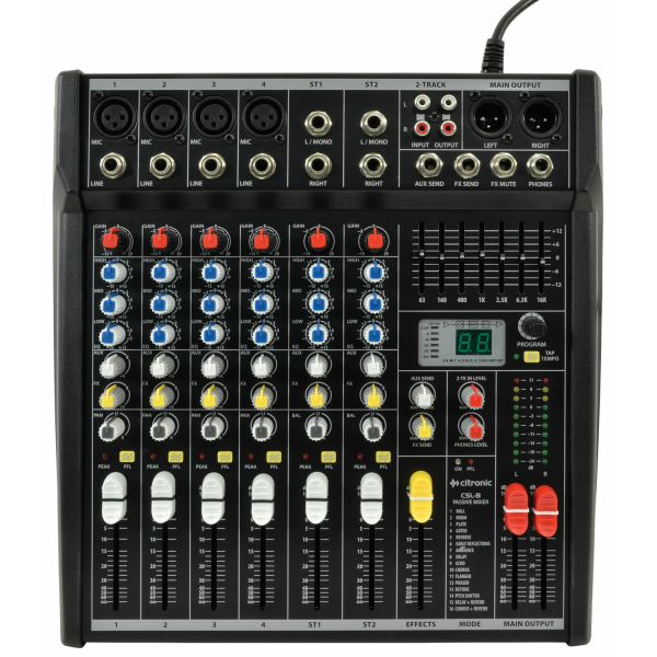 Citronic CSL-8 - CSL-8 Mixing Console 8 input